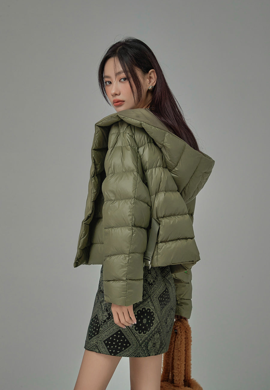 CHUU Y2K And Lemons Drapped Padded Jacket