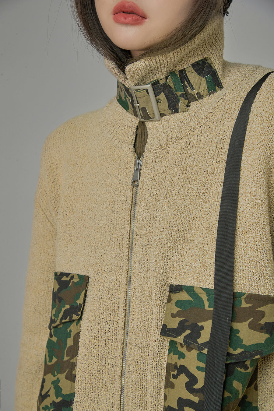 CHUU Getting Some Closure Camo Jacket