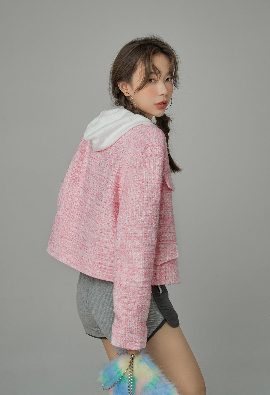 CHUU Bloom With Grace Tweed Jacket