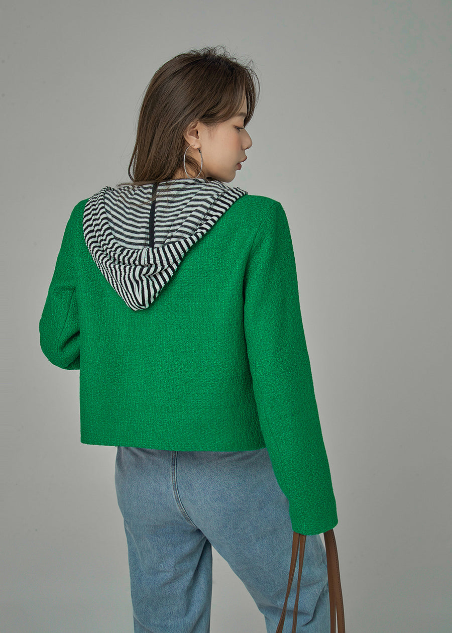 CHUU Bloom With Grace Tweed Jacket