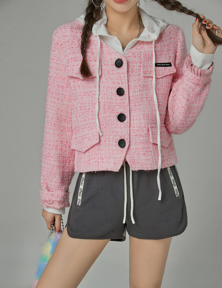 CHUU Bloom With Grace Tweed Jacket