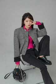 Main Character Dreams Vintage Button Tweed Jacket