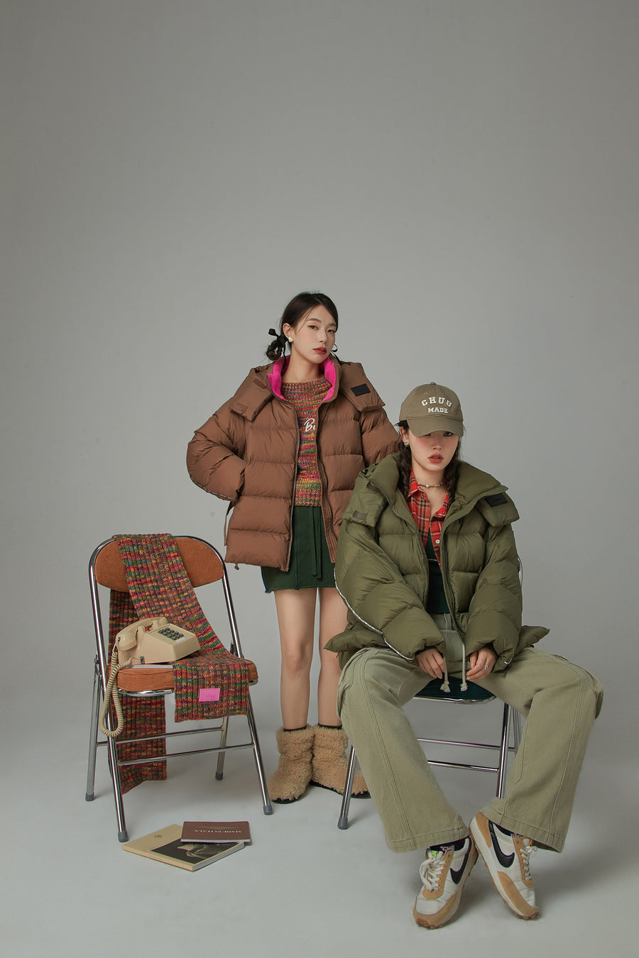 CHUU Fast Forward Oversized Hooded Padded Jacket