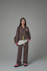 Half-Zip Check Jacket