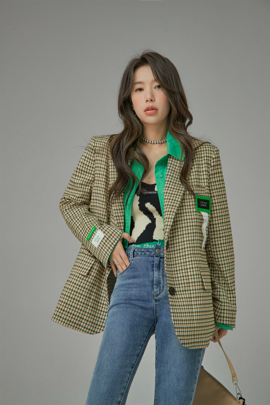 CHUU Ready For A Fresh Start Checkered Jacket