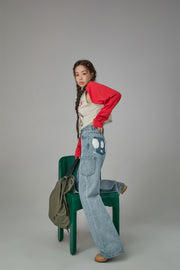 She Is Versatile Wide Pocket Jeans