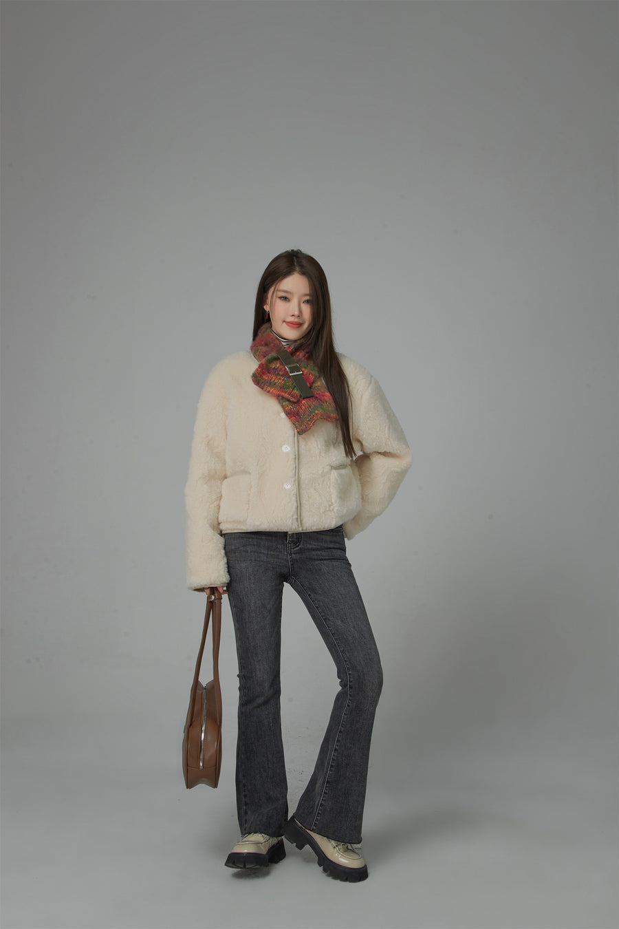 CHUU Nights Got Cold Cozy Fleece Quilted Jacket