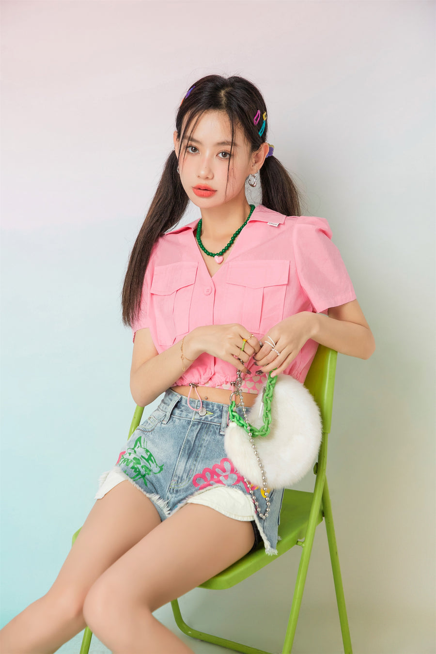 CHUU Embrace Your Inner Gemini Cropped Jacket