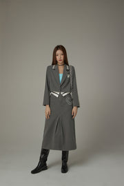 One Button Cropped Jacket