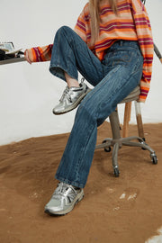 Front Pockets Straight Denim Jeans