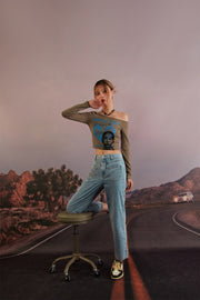 Crop Ankles Straight Jeans