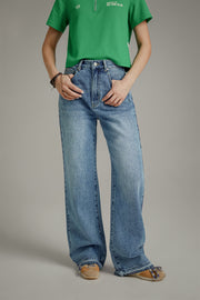 Boyfriend Washed Straight Jeans