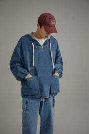 Club Stretch Denim Pocket Anorak Jacket