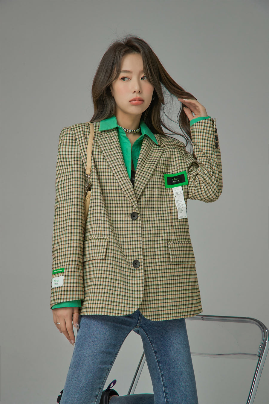 CHUU Ready For A Fresh Start Checkered Jacket