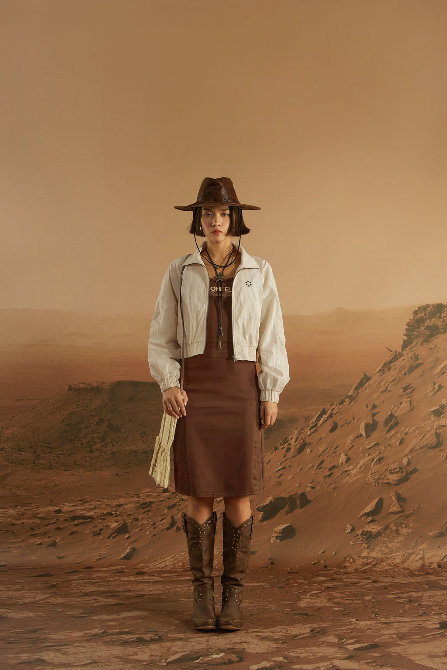 CHUU Collar Cropped Field Jacket