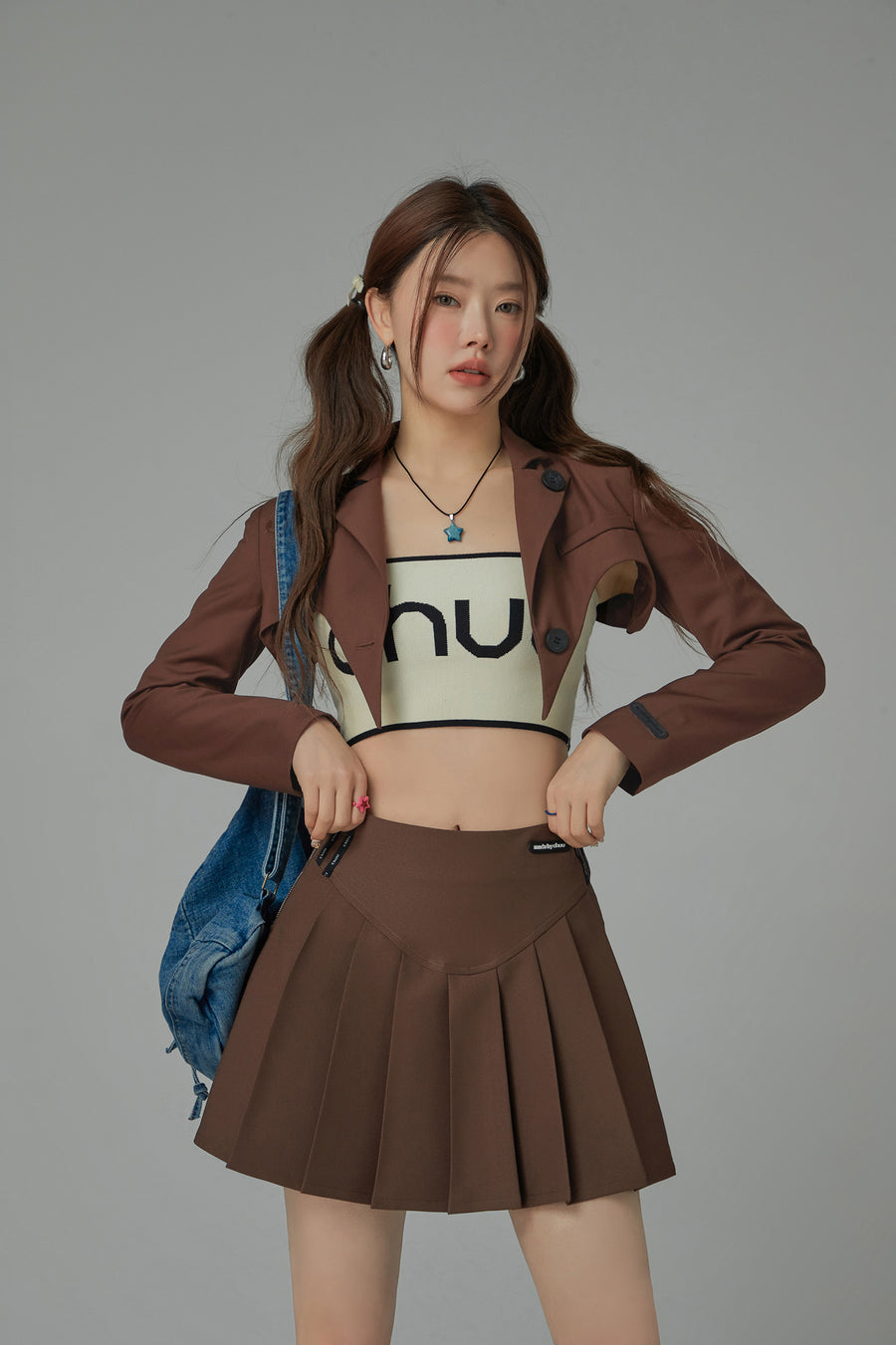 CHUU One Button Cropped Jacket