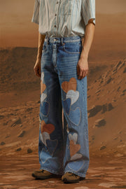 Heart Wide Denim Jeans