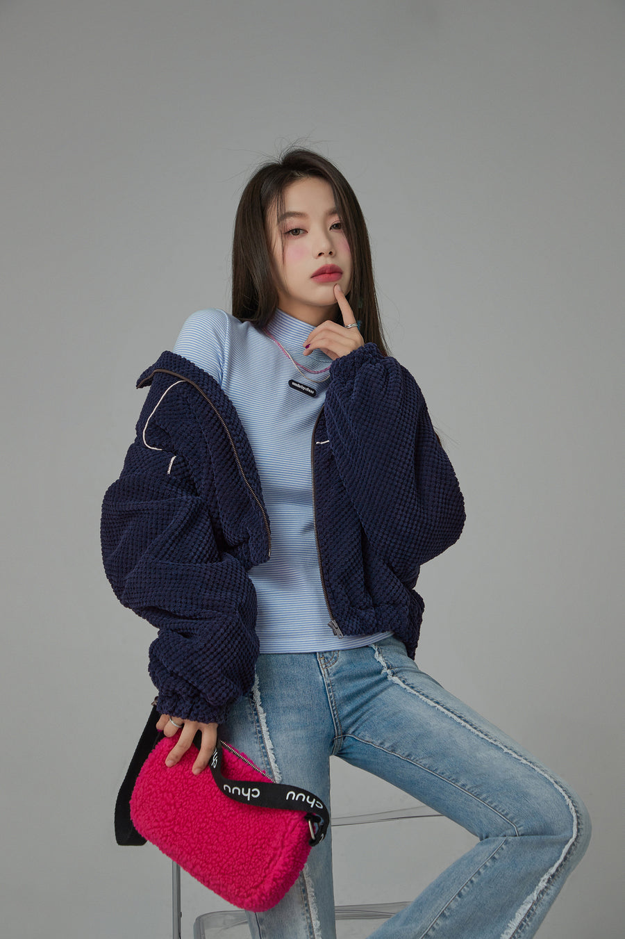 CHUU Im Doing Fine Zipper Jacket