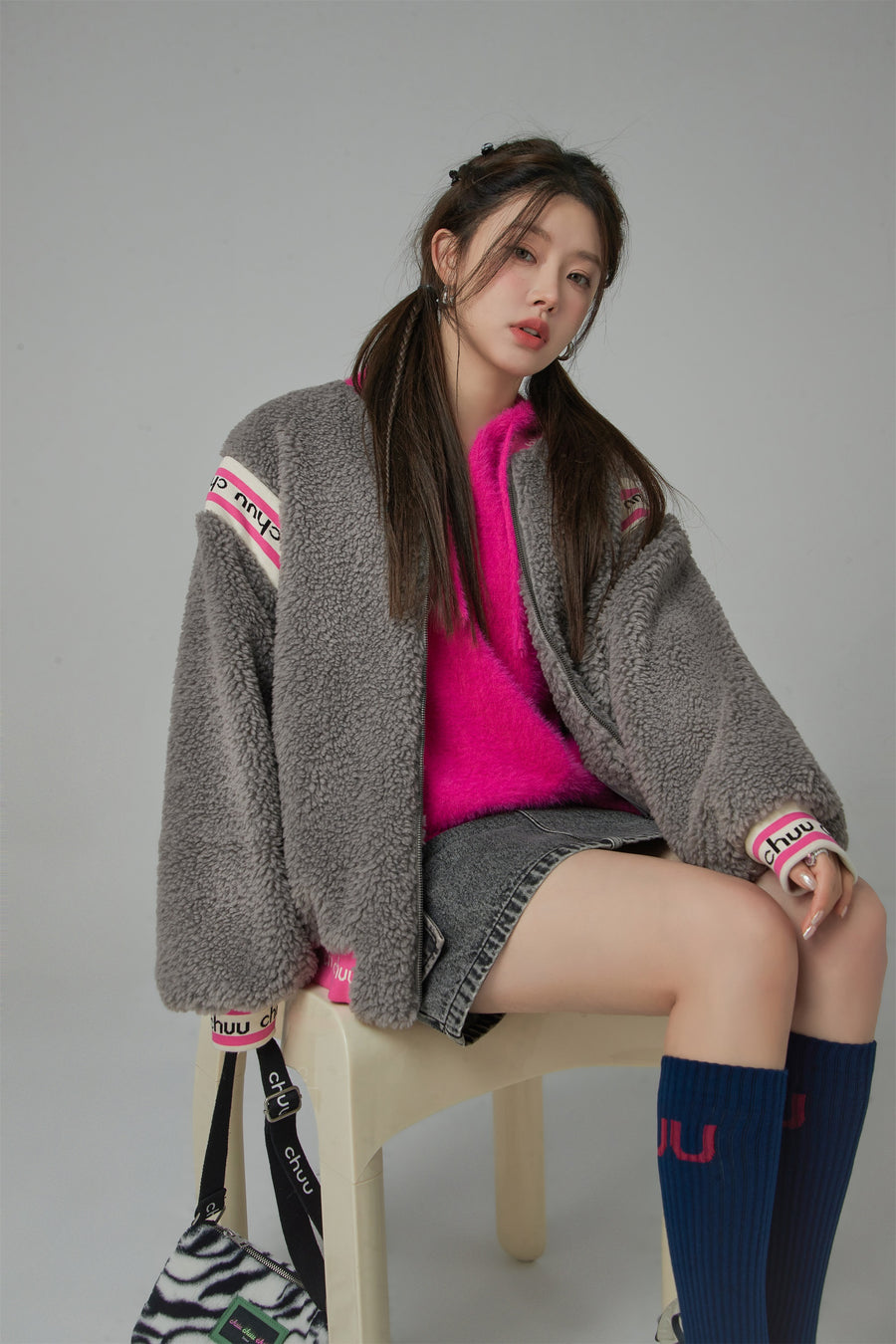 CHUU Sheep Fleece Jumper Zip-Up Jacket