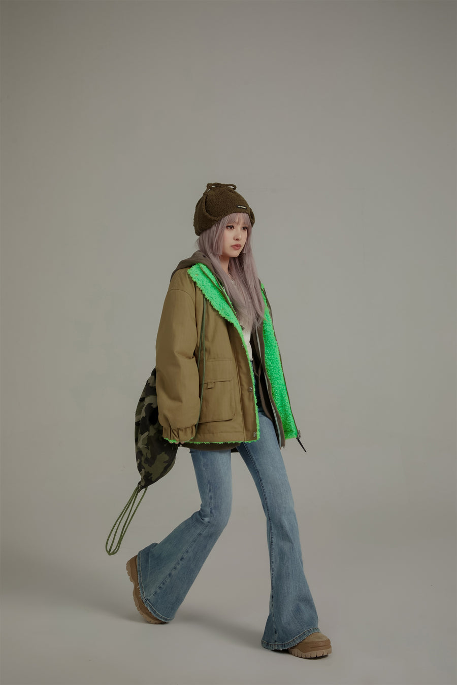 CHUU Reversible Fleece Zip-Up Jacket