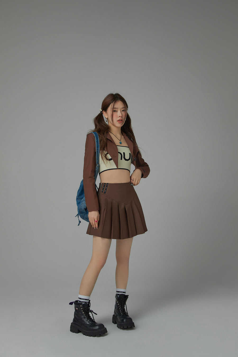 CHUU One Button Cropped Jacket