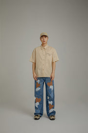 Heart Wide Denim Jeans