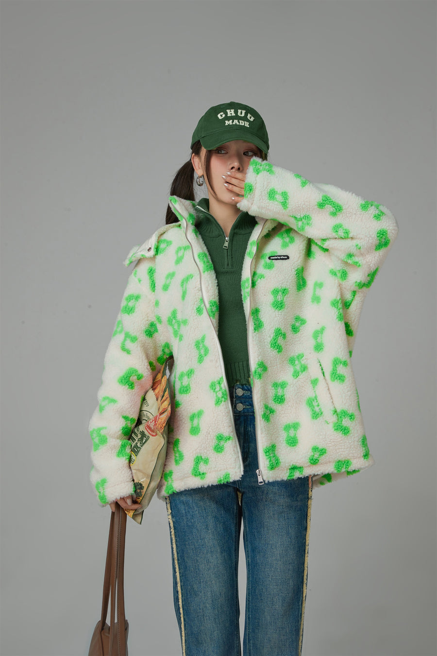 CHUU Fleece Zip-Up Hoodie Jacket