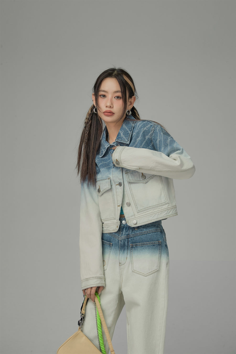 CHUU Just Anywhere Away With You Denim Jacket