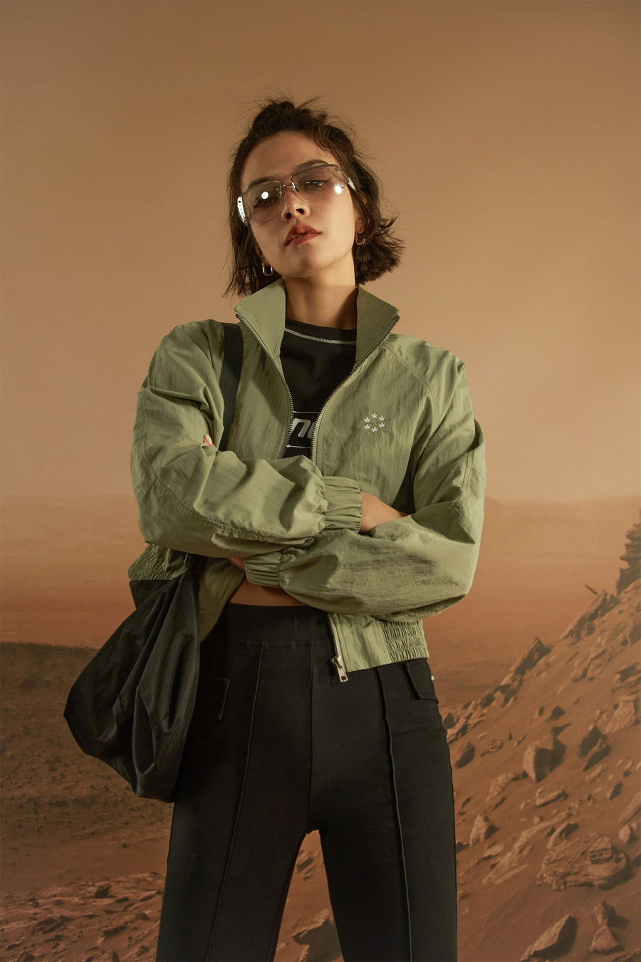 CHUU Collar Cropped Field Jacket