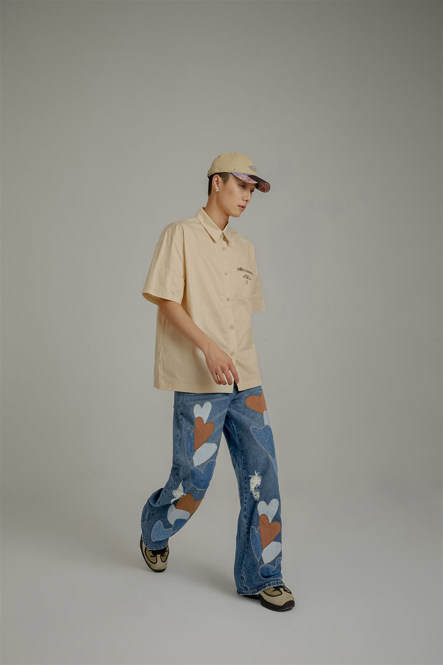 CHUU Heart Wide Denim Jeans