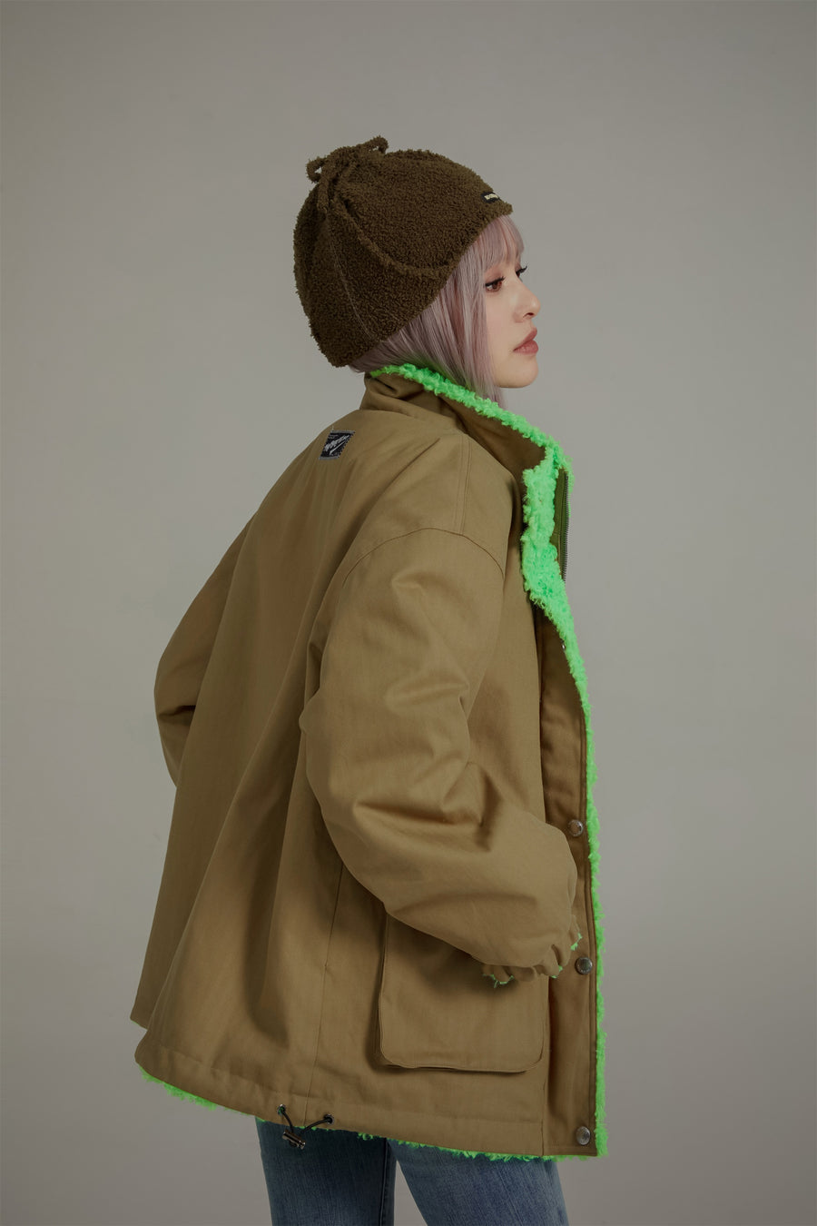 CHUU Reversible Fleece Zip-Up Jacket