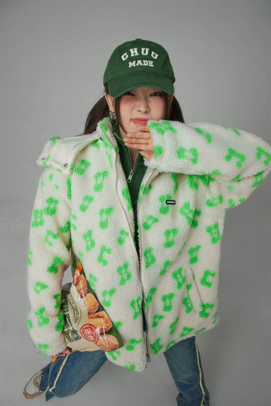 CHUU Fleece Zip-Up Hoodie Jacket