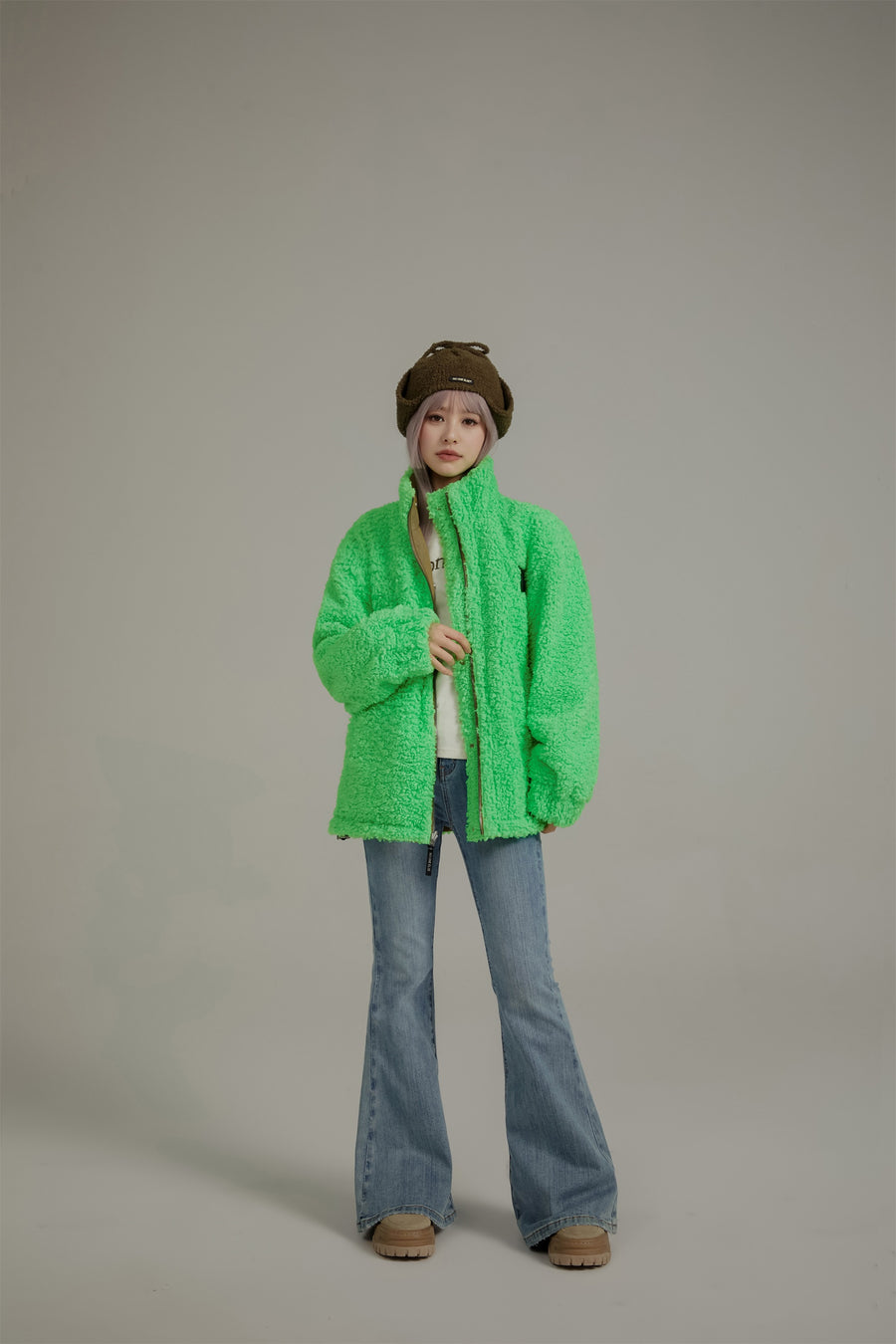 CHUU Reversible Fleece Zip-Up Jacket