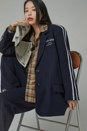 Loose Fit Love Is Universal Blazer Jacket