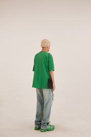 Graffiti Damaged Wide Jeans