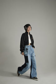 Star Embroidered Cropped Jacket