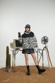 Sporty Hoodie Fleece Crop Jacket