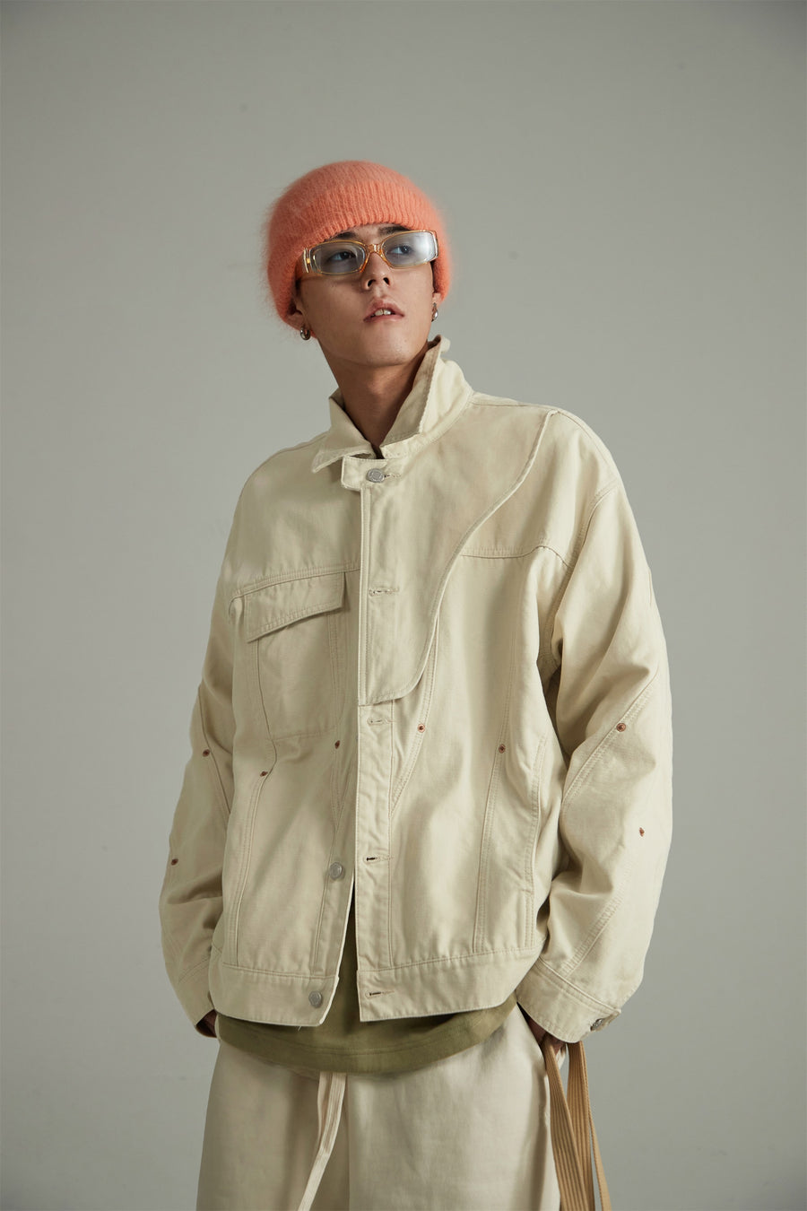 CHUU Simple Button Up Outer Jacket