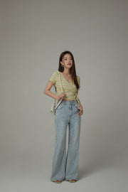 Heart Bootcut Light Wash Denim Jeans