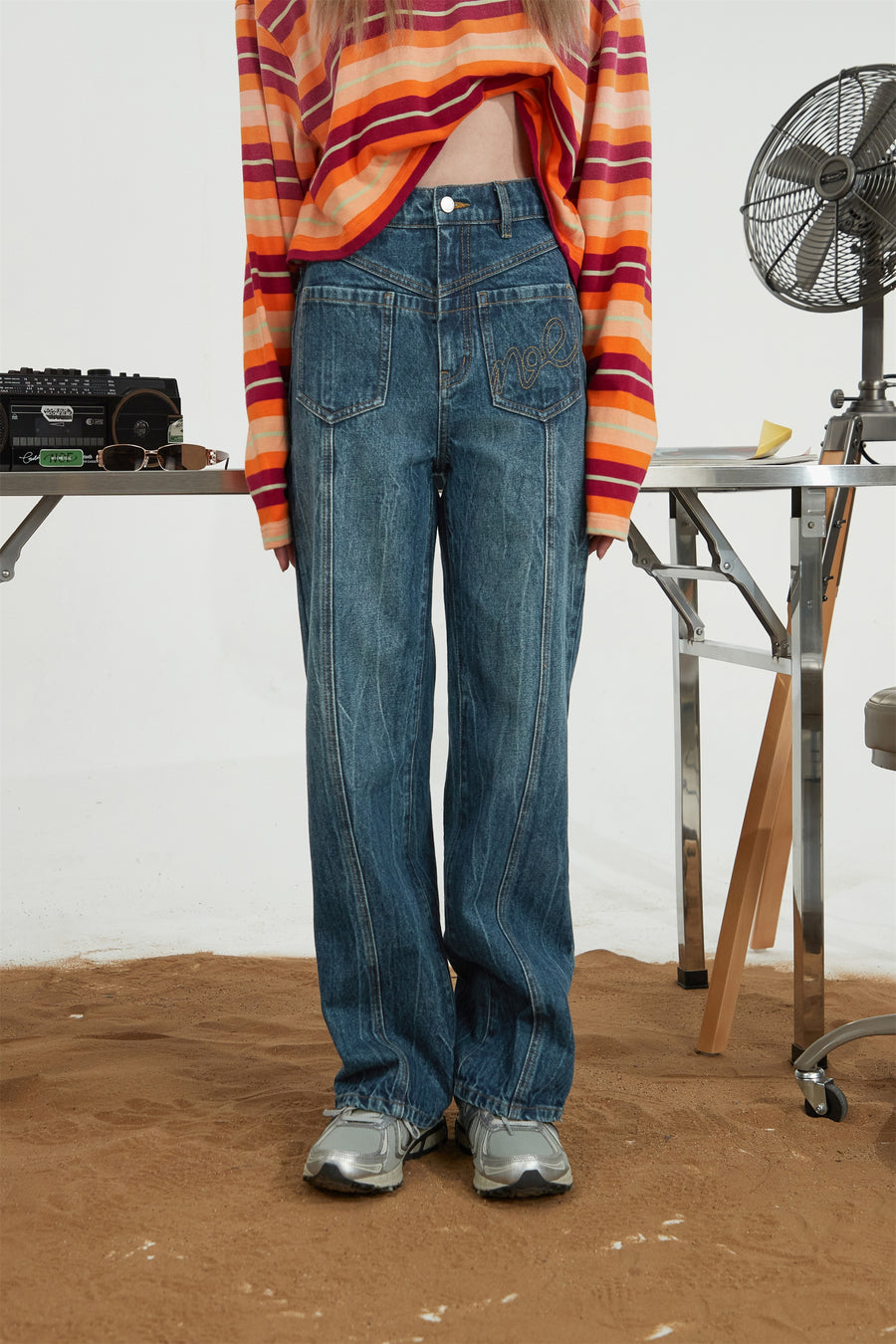 CHUU Front Pockets Straight Denim Jeans