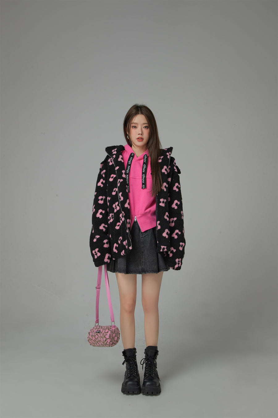 CHUU Fleece Zip-Up Hoodie Jacket