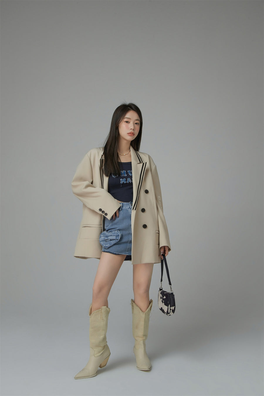CHUU Oversized School Blazer Jacket