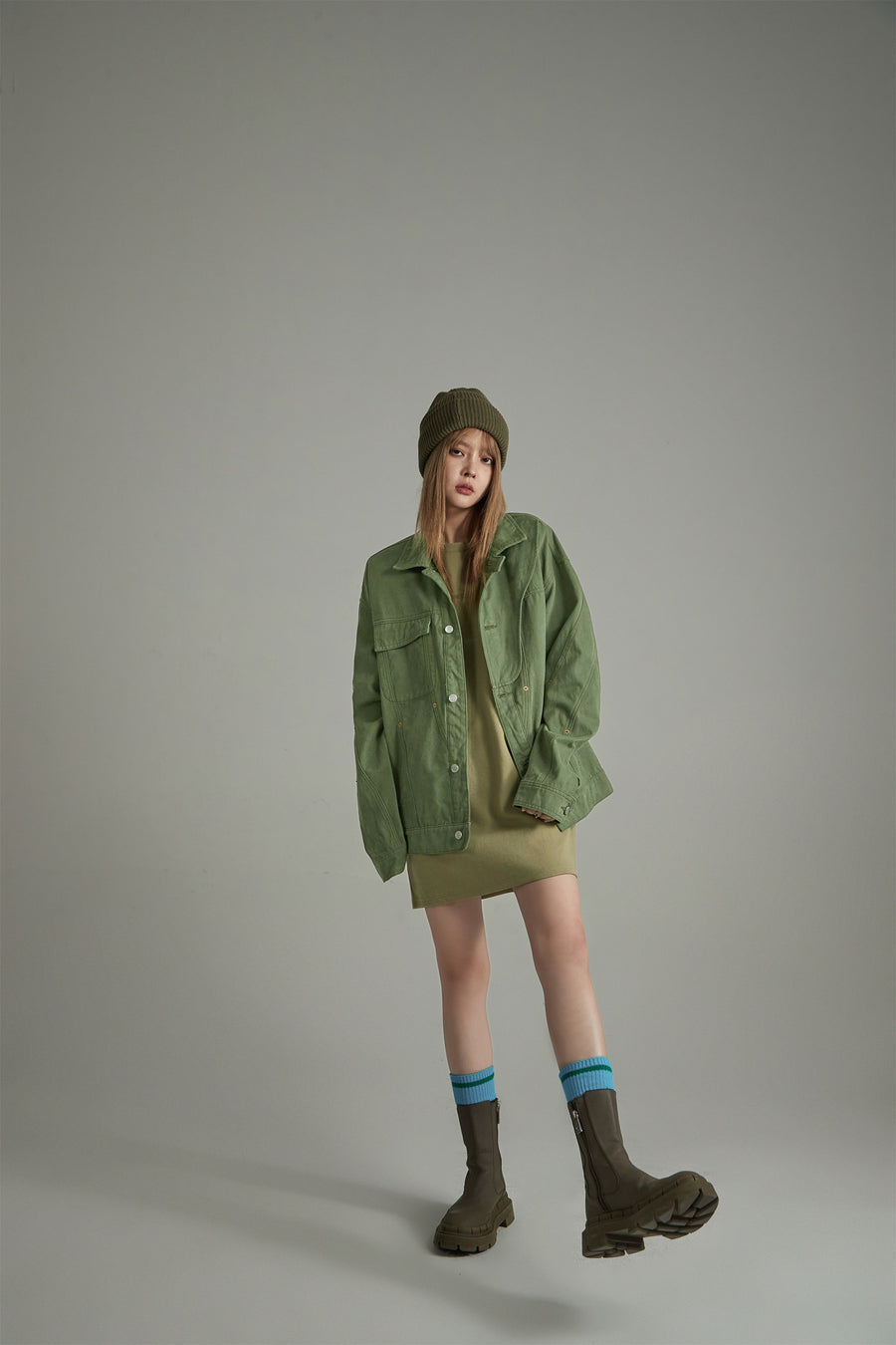 CHUU Simple Button Up Outer Jacket