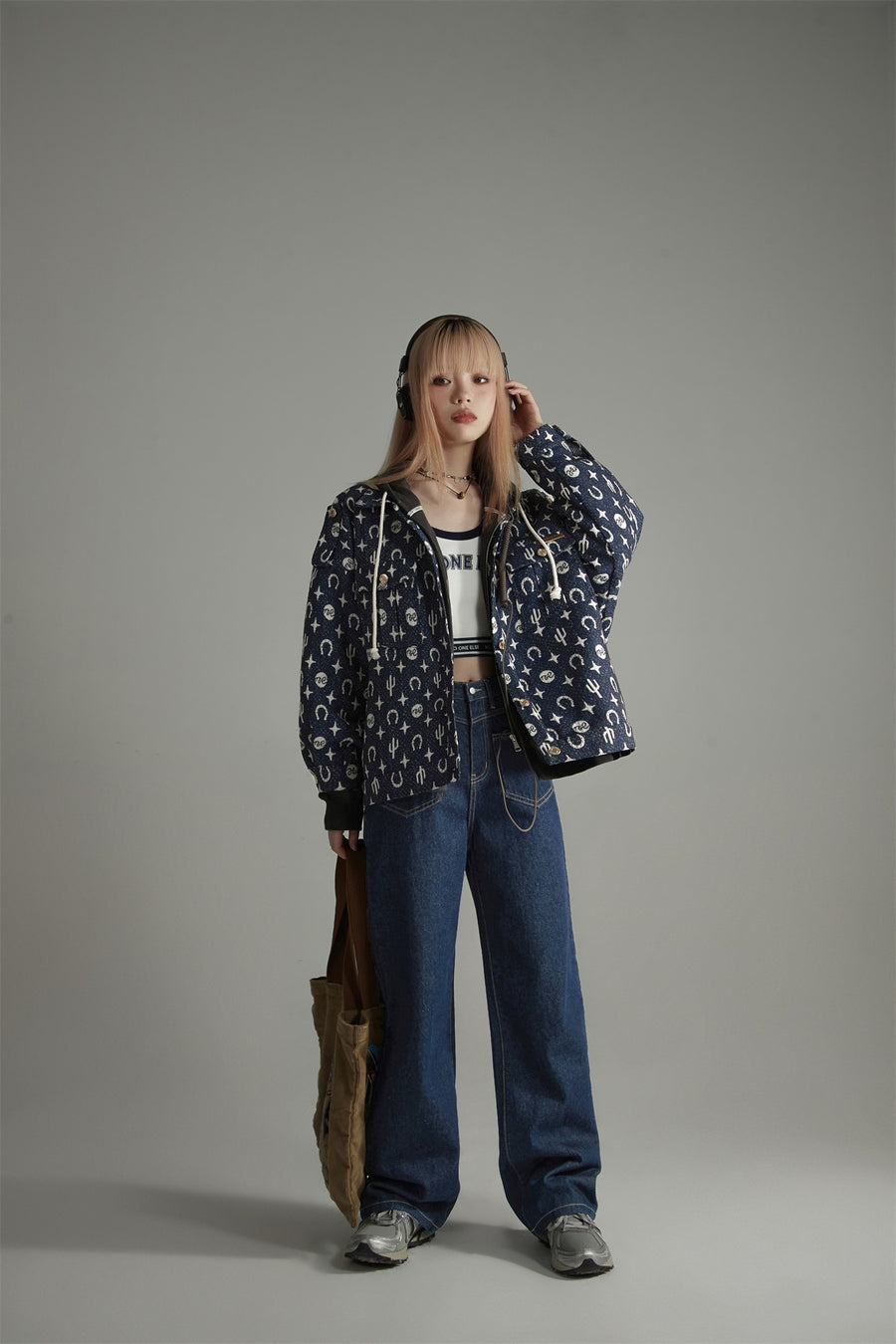 CHUU Western Pattern Printed Overfit Jacket