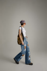 Heart Wide Denim Jeans