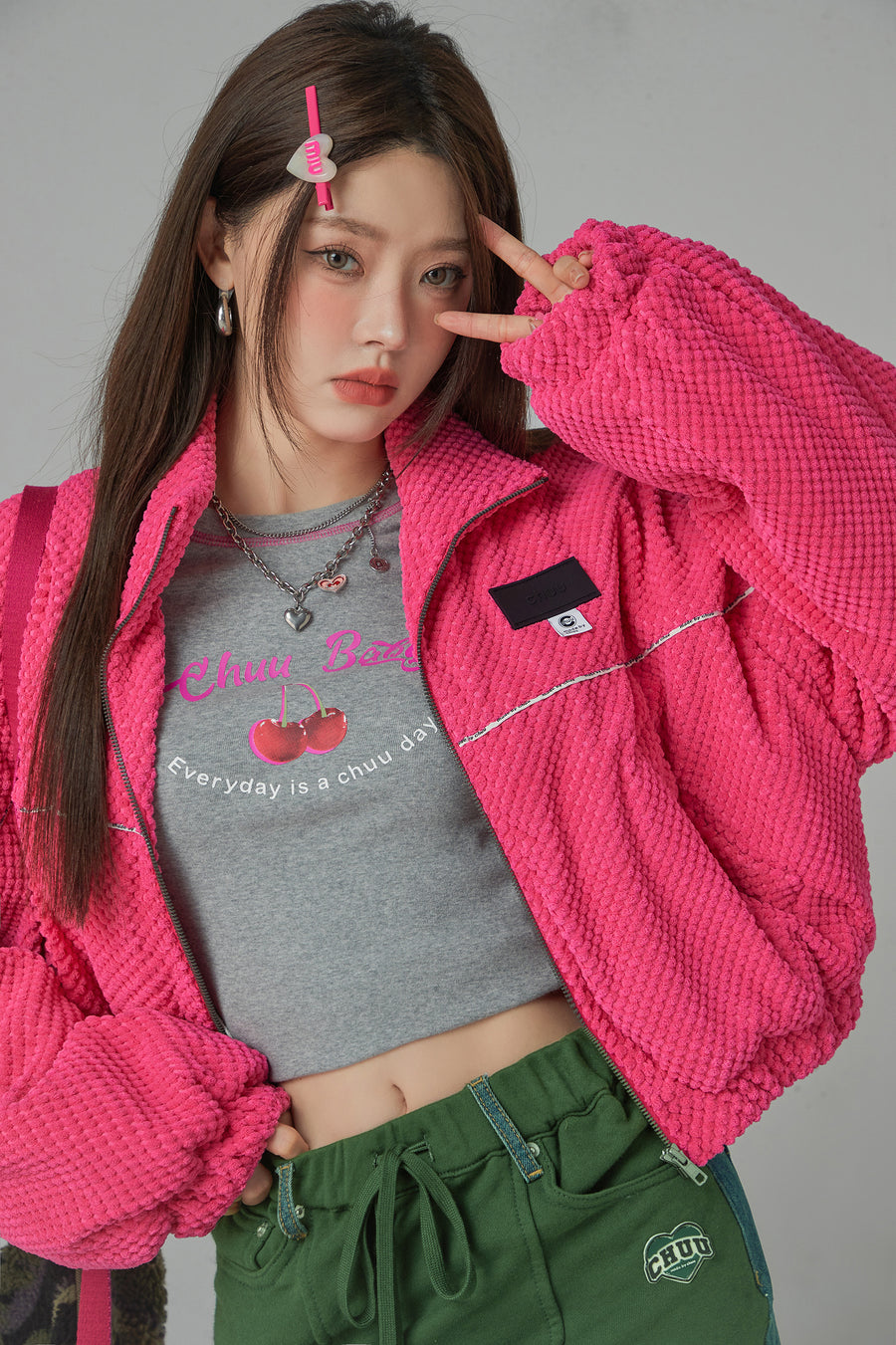 CHUU Im Doing Fine Zipper Jacket