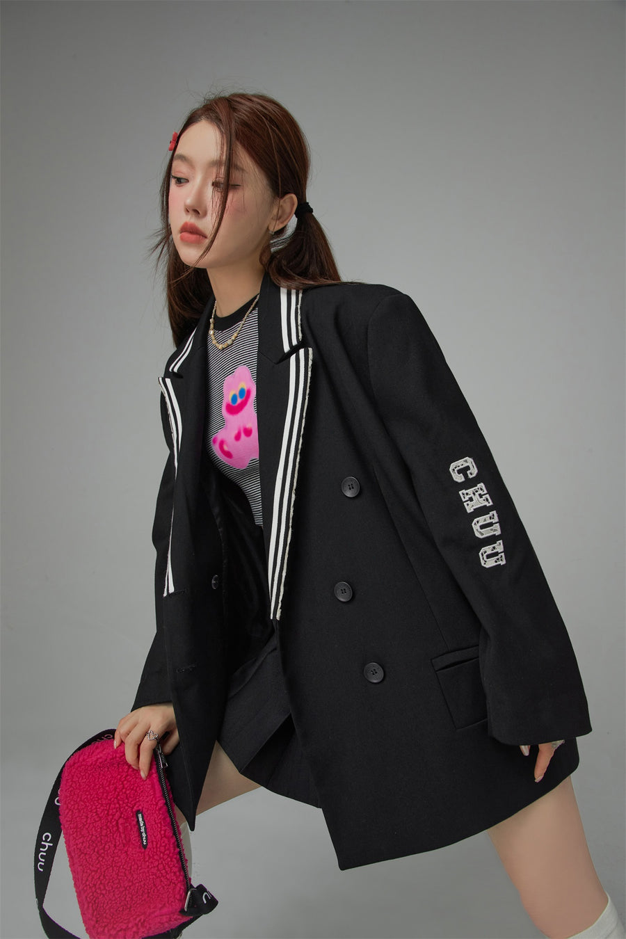 CHUU Oversized School Blazer Jacket