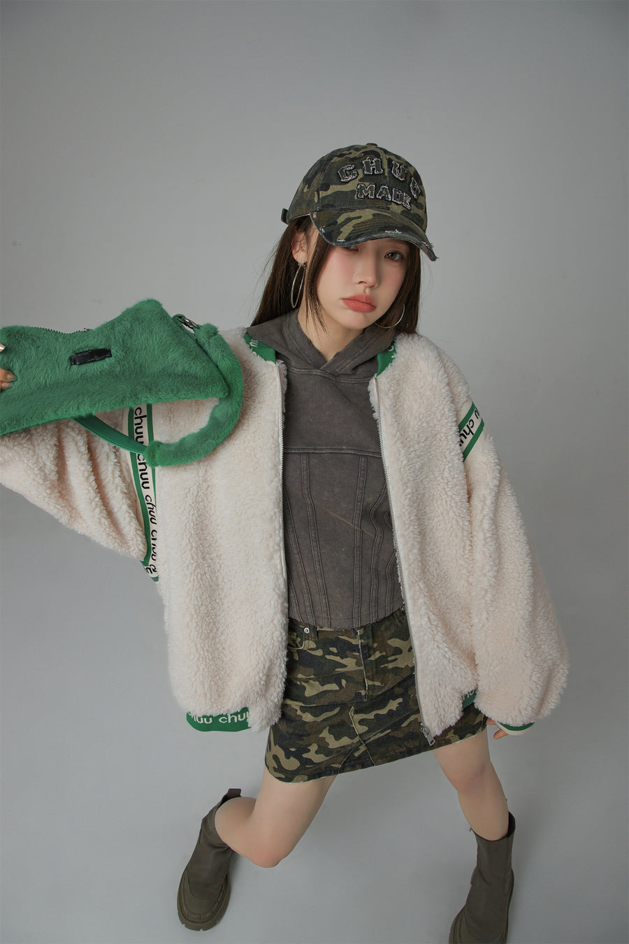 CHUU Sheep Fleece Jumper Zip-Up Jacket