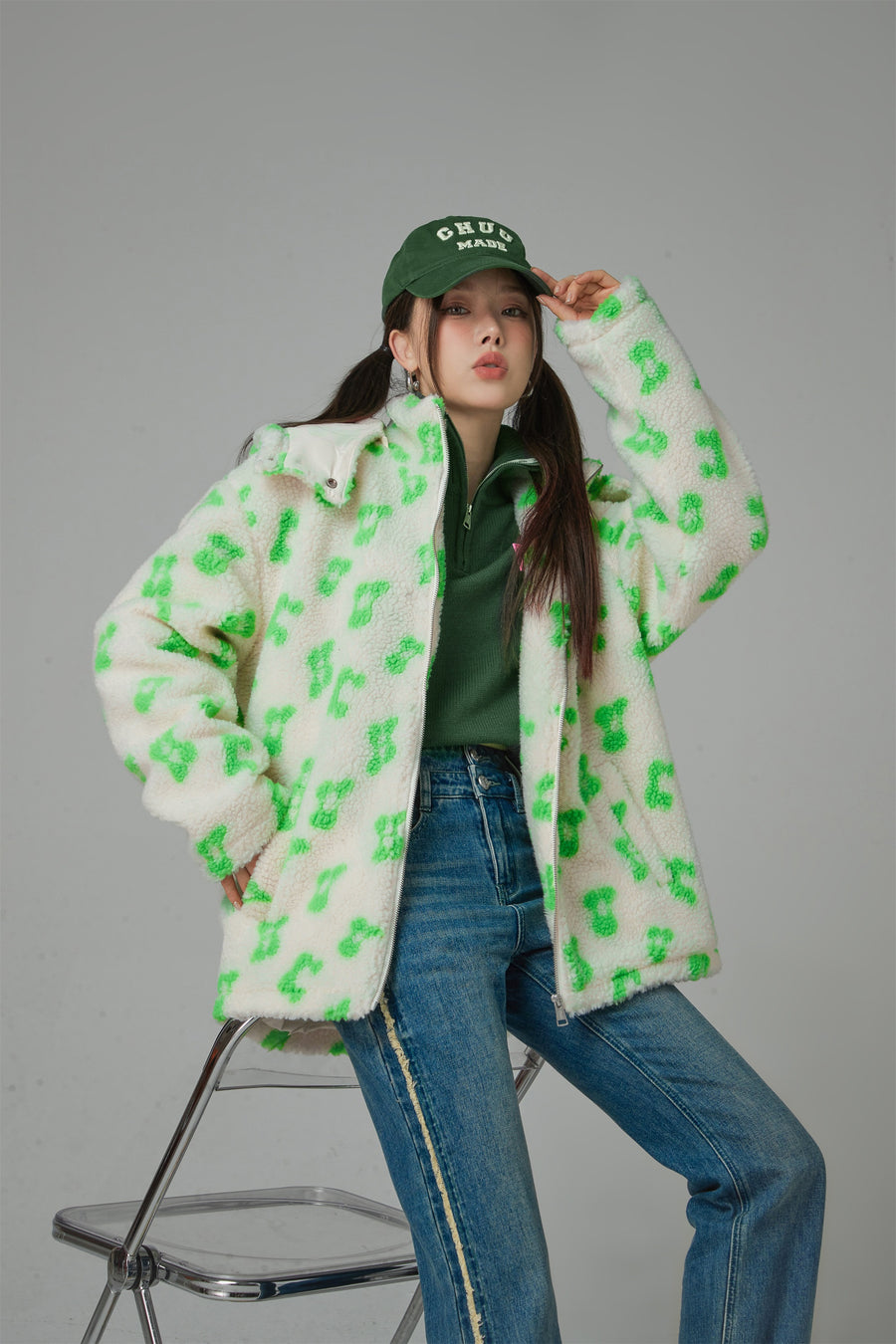 CHUU Fleece Zip-Up Hoodie Jacket