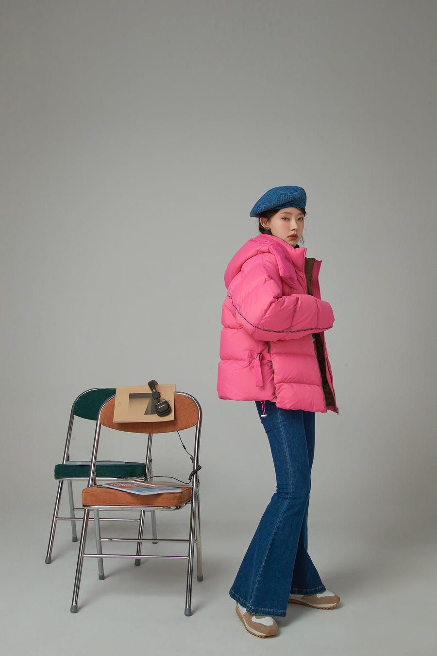 CHUU Fast Forward Oversized Hooded Padded Jacket